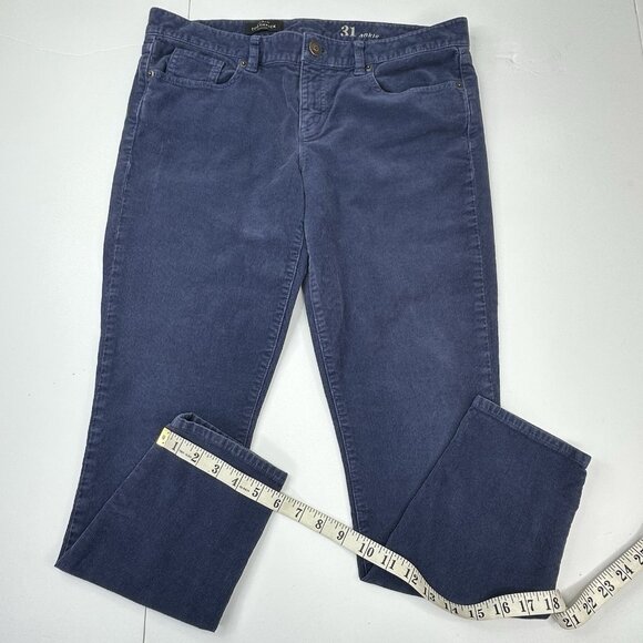 J.Crew Women's Blue Toothpick Mid-Rise Skinny Corduroy Pants W31-34/L27.5 - Picture 8 of 11